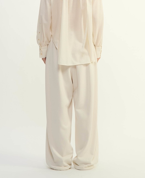 ソフト裏毛スウェットスラックスパンツ 詳細画像 アイボリー 10