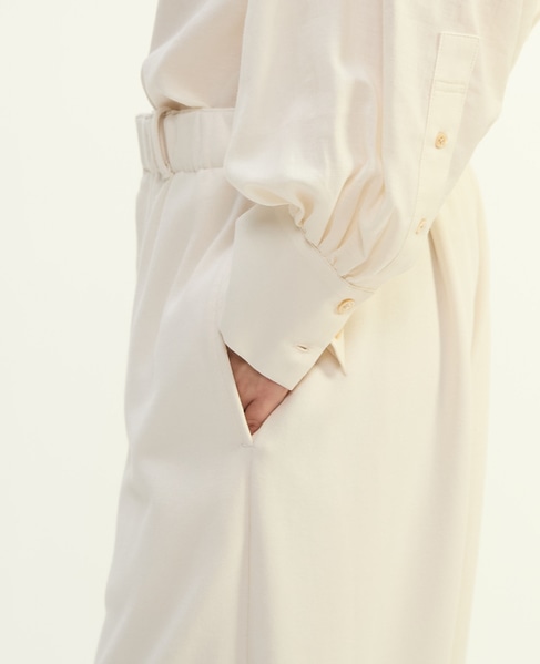 ソフト裏毛スウェットスラックスパンツ 詳細画像 アイボリー 6