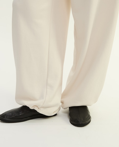 ソフト裏毛スウェットスラックスパンツ 詳細画像 アイボリー 7