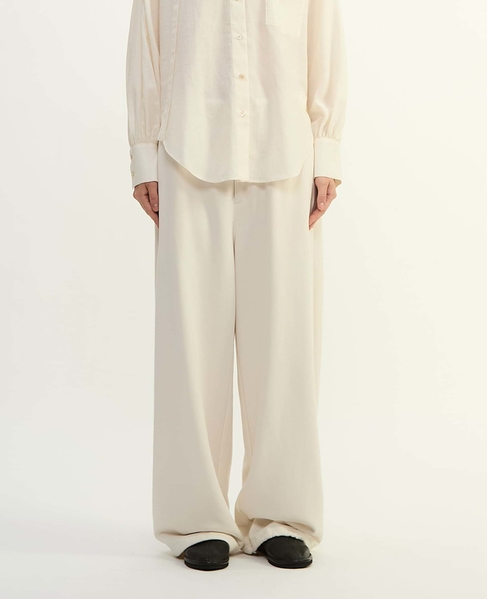 ソフト裏毛スウェットスラックスパンツ 詳細画像 アイボリー 9