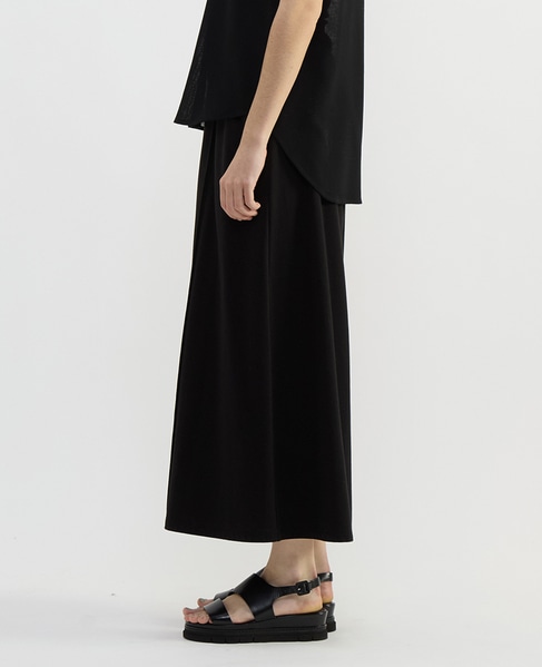 テンセルコットンスウェットフレアパンツ 詳細画像 ブラック 3