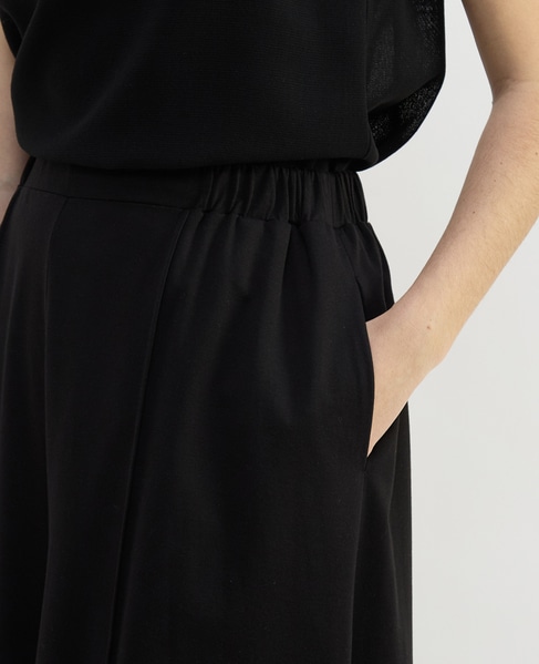 テンセルコットンスウェットフレアパンツ 詳細画像 ブラック 6