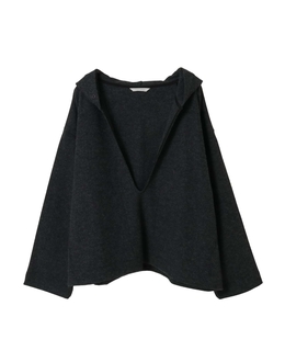 マットフィニッシュウールジャージフーディ