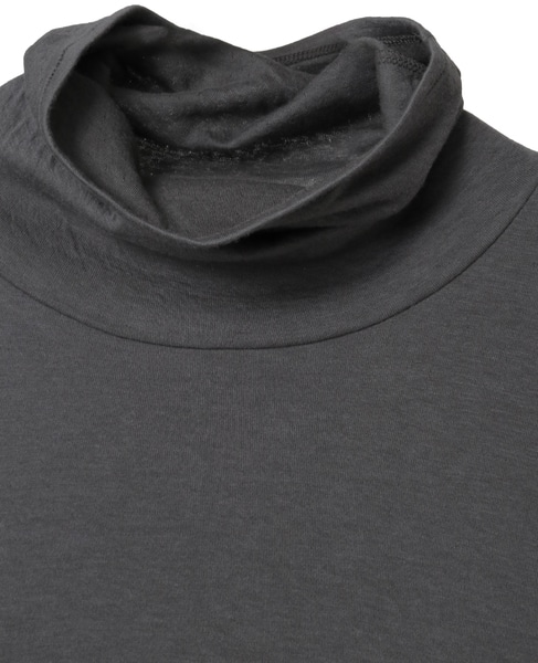 スーピマカシミヤダブルガーゼロングTシャツ 詳細画像 グレー 3