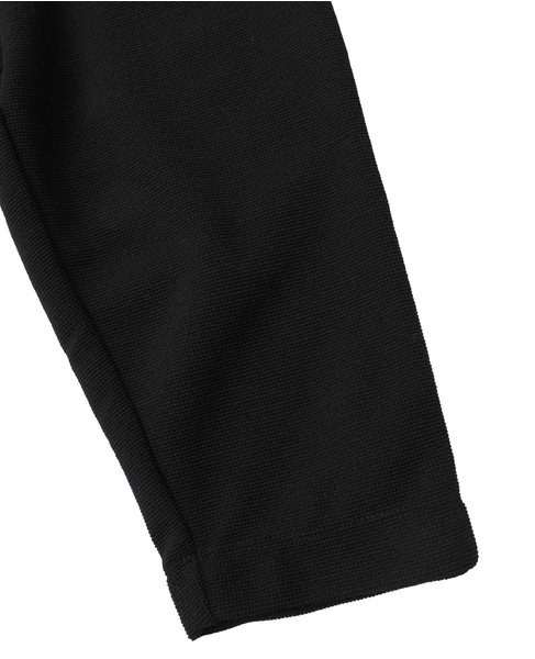 ウールミニワッフルハーフジップフーディ 詳細画像 ブラック 12