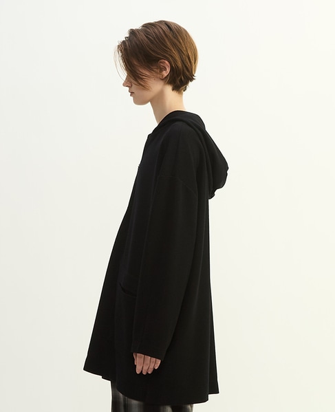 ウールミニワッフルハーフジップフーディ 詳細画像 ブラック 2