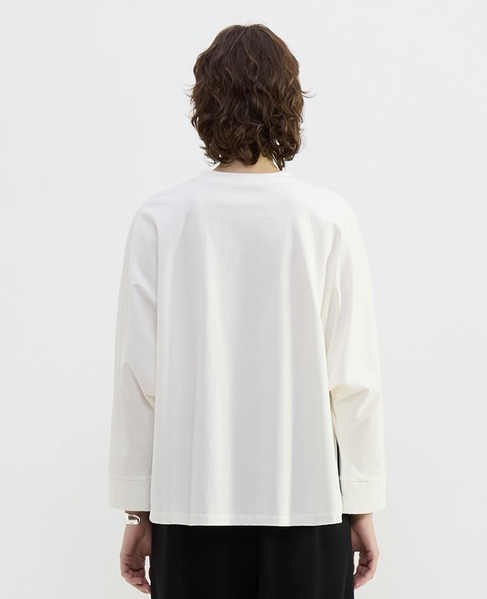フォトプリントドルマンスリーブロングT-シャツ 詳細画像 ホワイト×ブラック 11