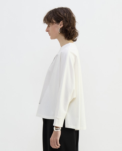 フォトプリントドルマンスリーブロングT-シャツ 詳細画像 ホワイト×ブラック 3