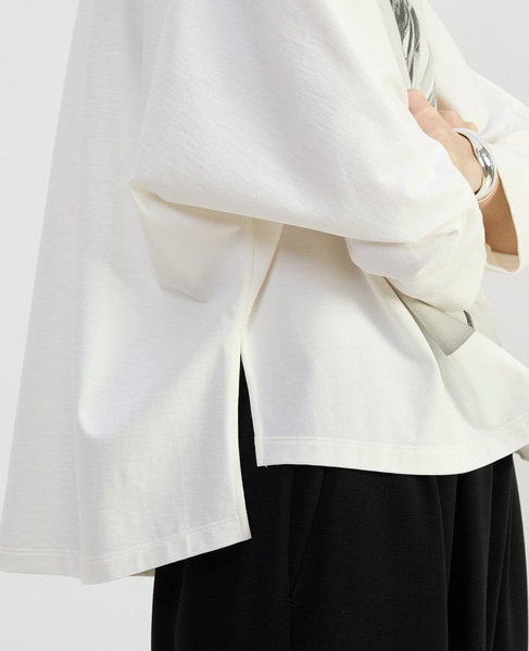 フォトプリントドルマンスリーブロングT-シャツ 詳細画像 ホワイト×ブラック 7