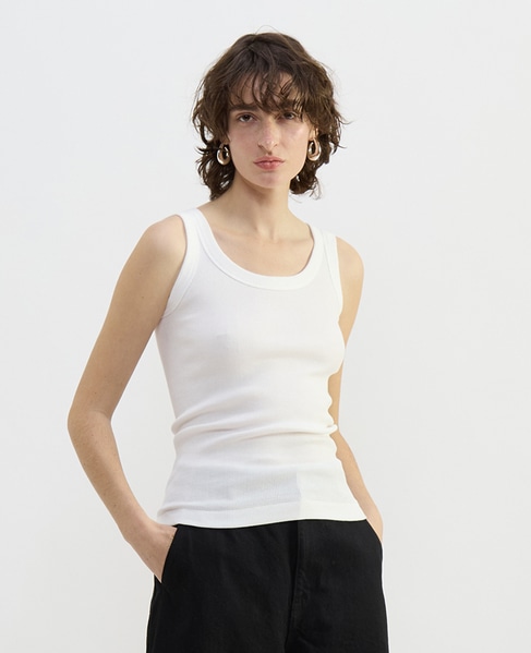 ギザコットンタンクトップ 詳細画像 ホワイト 2