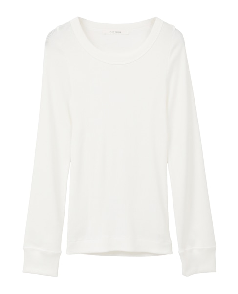 ギザコットンロングスリーブ Tシャツ 詳細画像 ホワイト 1