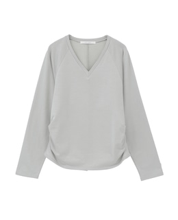 テンセルコットンスウェットウエストタックプルオーバー