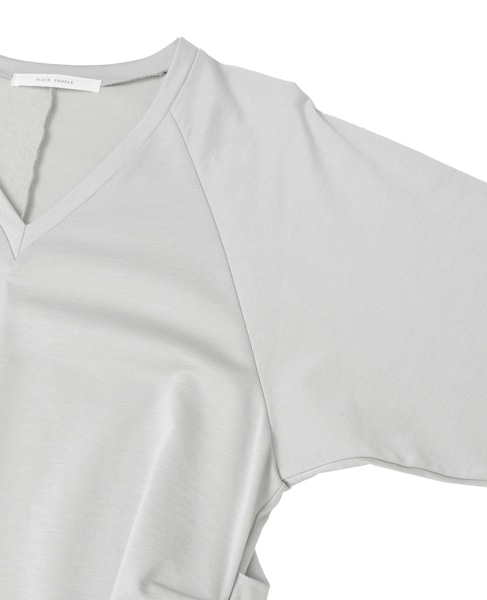 テンセルコットンスウェットウエストタックプルオーバー 詳細画像 ライトグレー 4