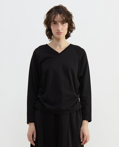 テンセルコットンスウェットウエストタックプルオーバー 詳細画像 ブラック 2