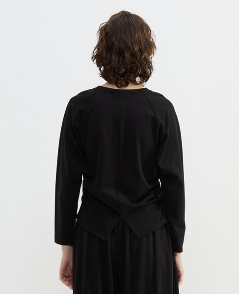 テンセルコットンスウェットウエストタックプルオーバー 詳細画像 ブラック 4