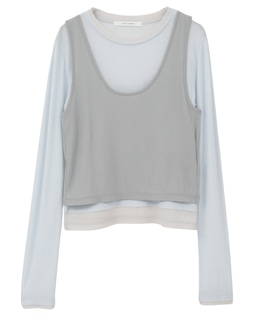 シア―ハイツイストフライスレイヤードトップス