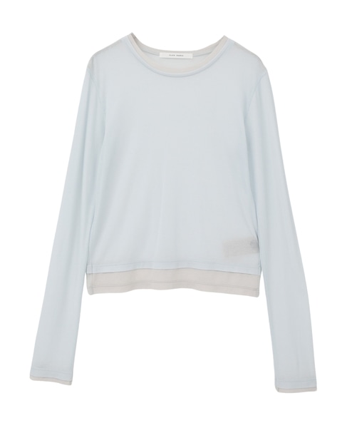 シア―ハイツイストフライスレイヤードトップス 詳細画像 サックス 8