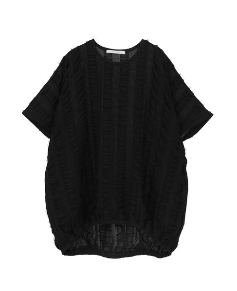 ストライプカットJQバルーンブラウス 詳細画像 ブラック 1