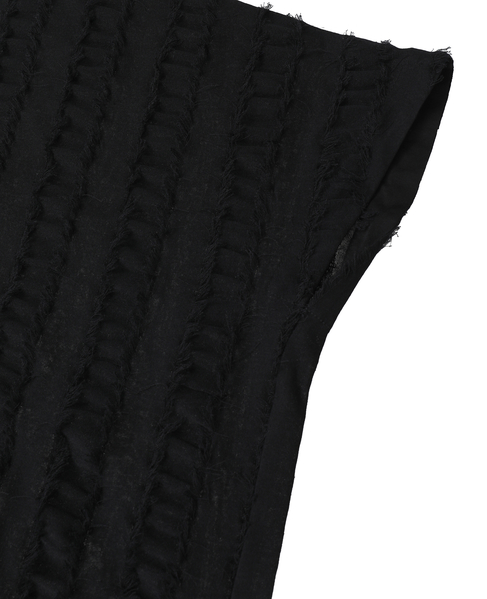 ストライプカットJQバルーンブラウス 詳細画像 ブラック 4