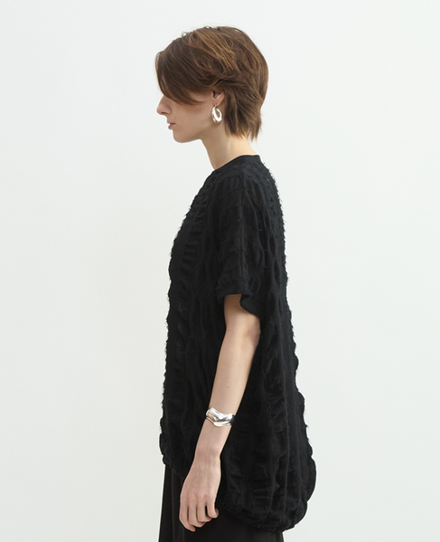 ストライプカットJQバルーンブラウス 詳細画像 ブラック 8