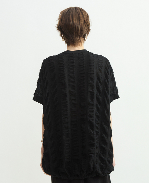 ストライプカットJQバルーンブラウス 詳細画像 ブラック 9