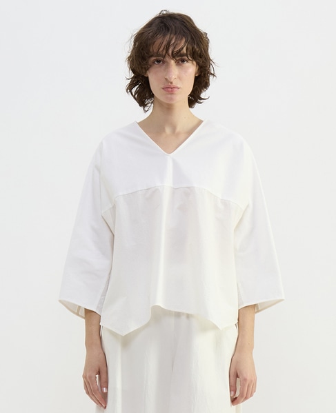 オーガニックヘビージャージー切り替えドルマンプルオーバー 詳細画像 ホワイト 2