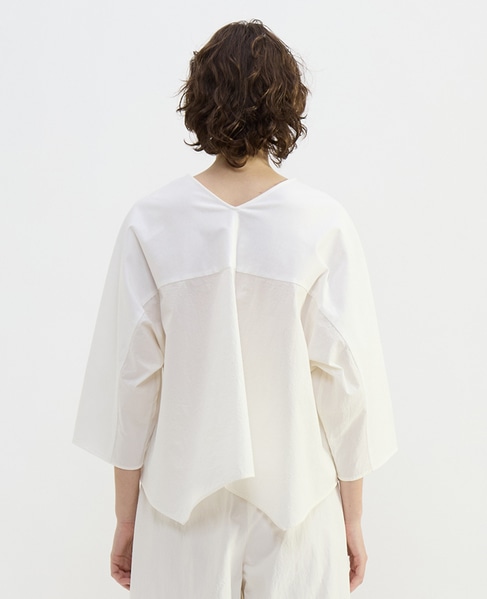 オーガニックヘビージャージー切り替えドルマンプルオーバー 詳細画像 ホワイト 4