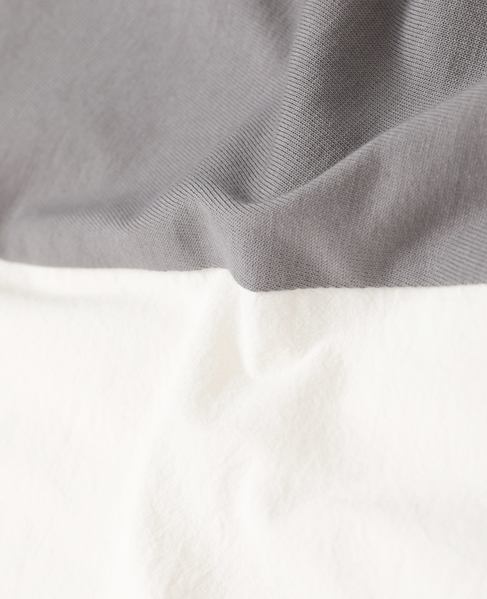 オーガニックヘビージャージー切り替えドルマンプルオーバー 詳細画像 グレー&times;ホワイト 10