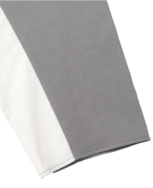 オーガニックヘビージャージー切り替えドルマンプルオーバー 詳細画像 グレー&times;ホワイト 5