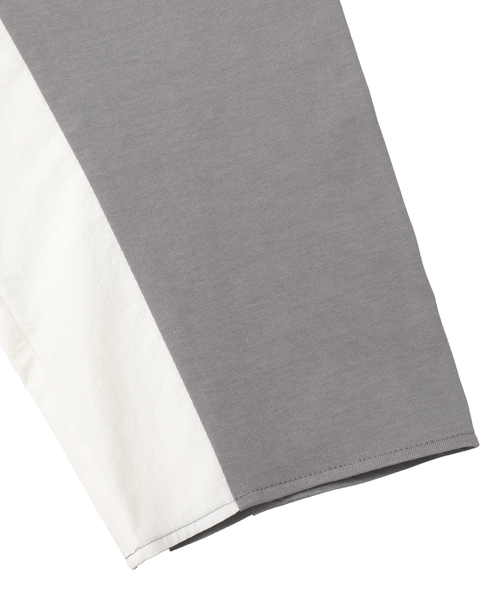 オーガニックヘビージャージー切り替えドルマンプルオーバー 詳細画像 グレー&times;ホワイト 8