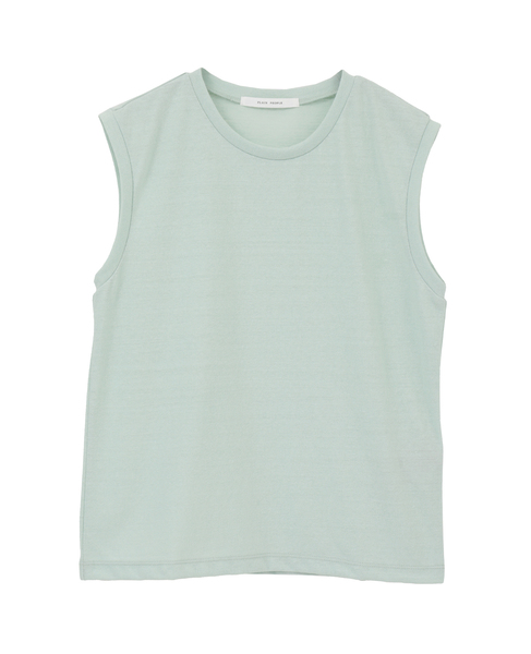 ムラ糸アーサー天竺/SUVINノースリーブTシャツ 詳細画像 ミント 1