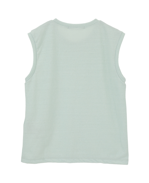 ムラ糸アーサー天竺/SUVINノースリーブTシャツ 詳細画像 ミント 2