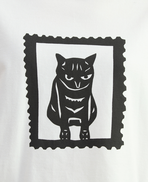 キャットスタンププリントTシャツ 詳細画像 ホワイト 5