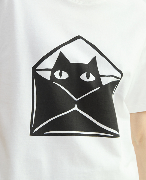 キャット封筒プリントTシャツ 詳細画像 ホワイト 4