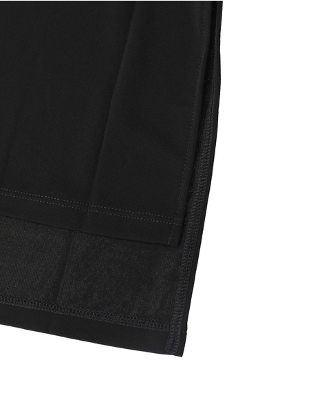 トリアセテートドライポンチモックネックトップス 詳細画像 ブラック 5