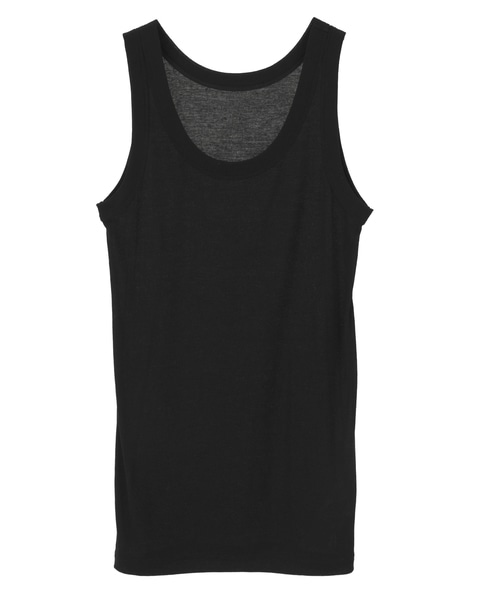 ハイツイストフライスタンクトップレイヤードTシャツ 詳細画像 ホワイト×ブラック 14