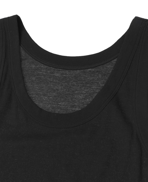 ハイツイストフライスタンクトップレイヤードTシャツ 詳細画像 ホワイト×ブラック 15