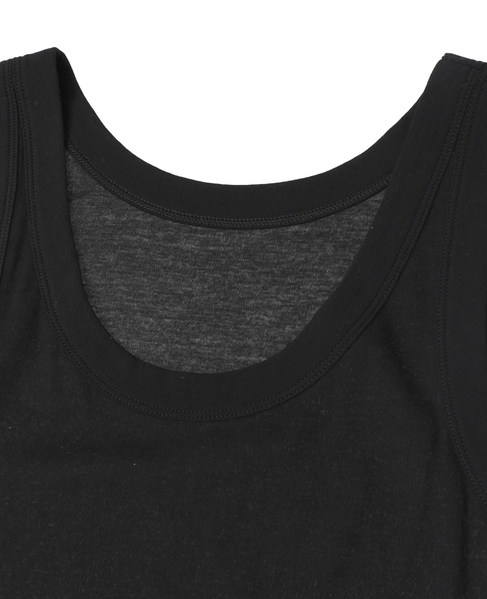 ハイツイストフライスタンクトップレイヤードTシャツ 詳細画像 ホワイト&times;ブラック 4