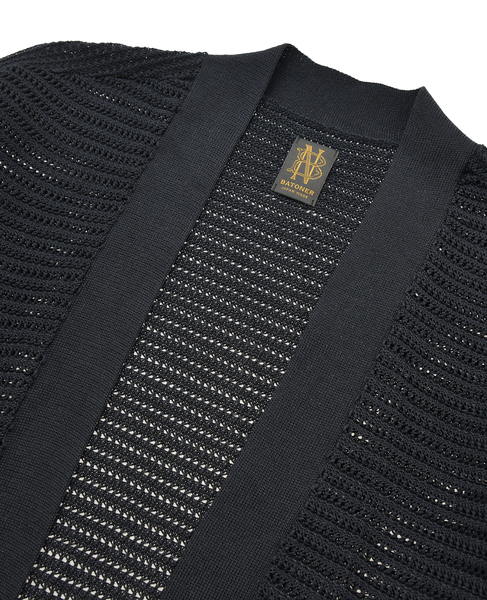 【BATONER/バトナー】サマーニット/BUTTONLESS CARDIGAN 詳細画像 ネイビー 3