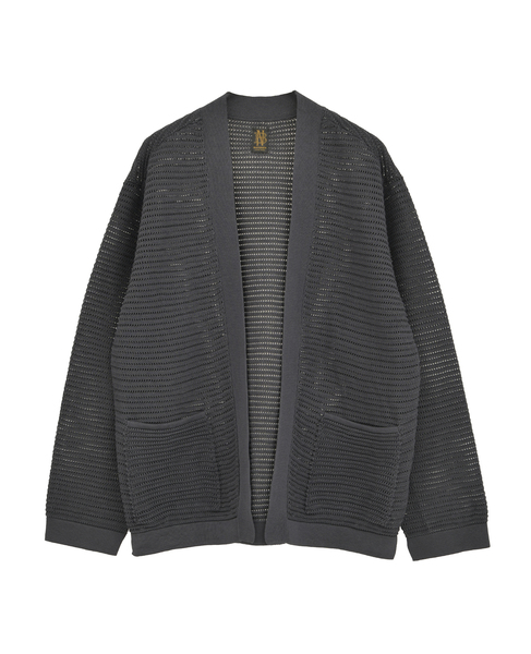 【BATONER/バトナー】サマーニット/BUTTONLESS CARDIGAN 詳細画像 チャコールグレー 1