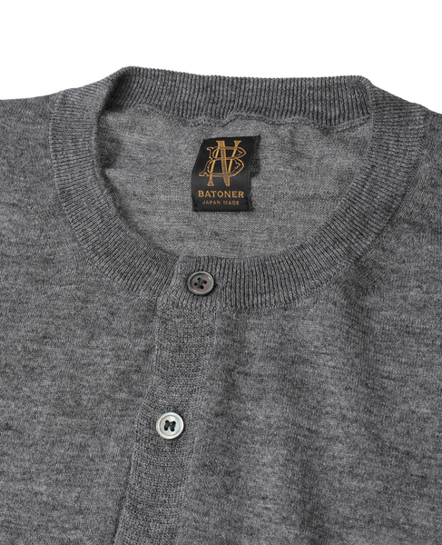 【BATONER/バトナー】チョマヘンリーネック/SHORT SLEEVE 詳細画像 グレー 3