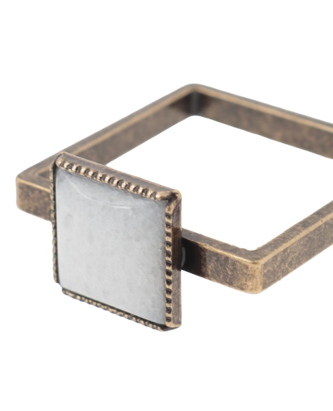 【IMUKA TIMUKAT 】Square Ring(15号)  詳細画像 ホワイト 4