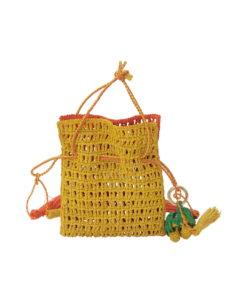 【MAISON N.H PARIS/メゾンエヌアッシュパリ】巾着バッグ/ROXANE CHARM 詳細画像 オレンジ 3