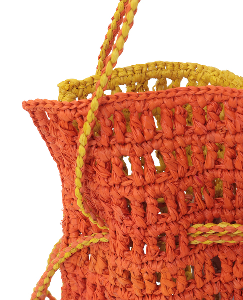 【MAISON N.H PARIS/メゾンエヌアッシュパリ】巾着バッグ/ROXANE CHARM 詳細画像 オレンジ 5