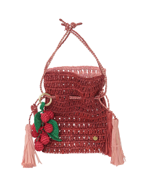 【MAISON N.H PARIS/メゾンエヌアッシュパリ】巾着バッグ/ROXANE CHARM 詳細画像 ローズ 1