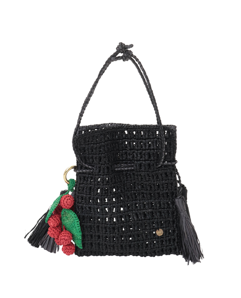 【MAISON N.H PARIS/メゾンエヌアッシュパリ】巾着バッグ/ROXANE CHARM 詳細画像 ブラック 1