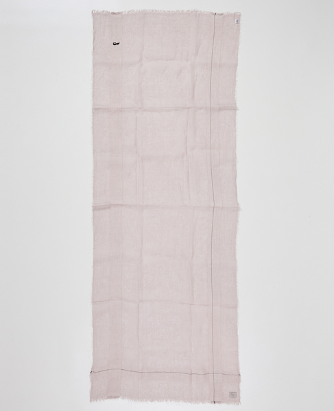 【NIMNIMDUAI/ニムニムデュアイ】ストール/LINEN GAUZE BLOCK CHECK 詳細画像 ライトグレー 3