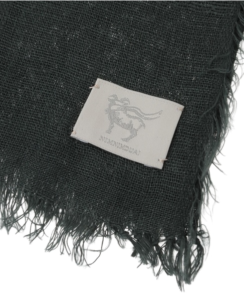 【NIMNIMDUAI/ニムニムデュアイ】ストール/LINEN GAUZE BLOCK CHECK 詳細画像 グリーン 6