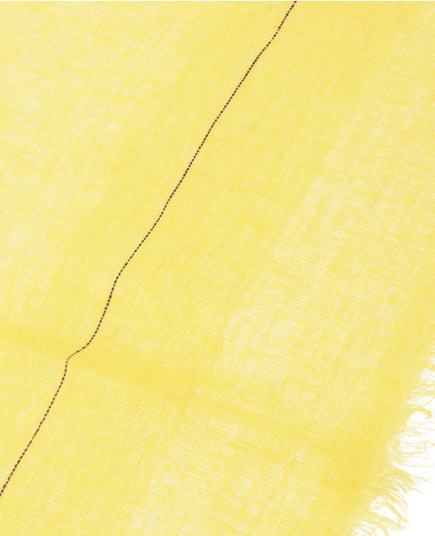 【NIMNIMDUAI/ニムニムデュアイ】ストール/PREMIUM LINEN GAUZE SQUARE 詳細画像 イエロー 3