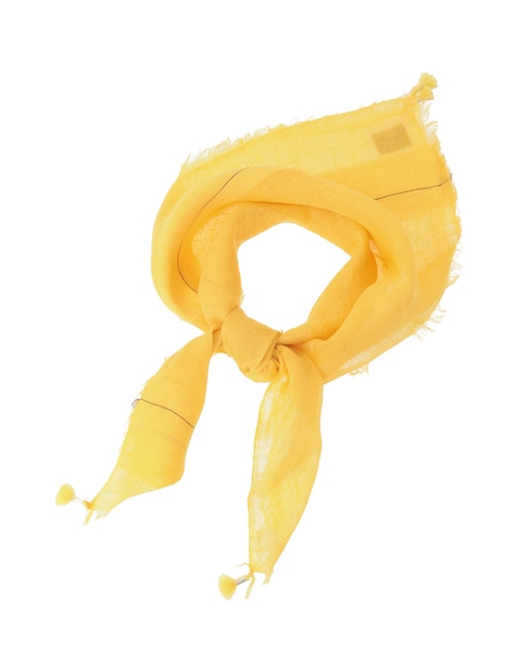 【NIMNIMDUAI/ニムニムデュアイ】ストール/PREMIUM LINEN GAUZE SQUARE 詳細画像 イエロー 6